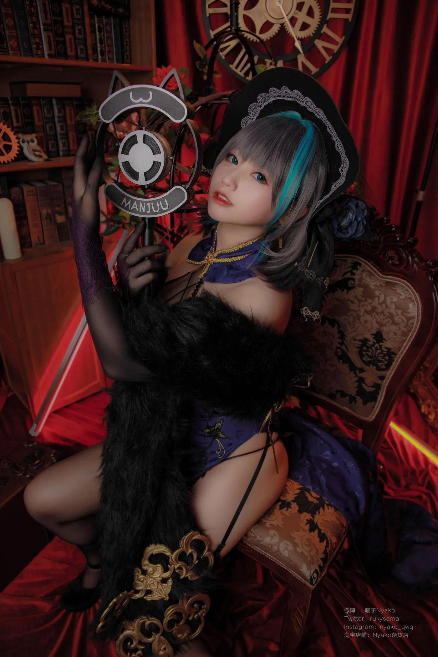 Nyako喵子 – NO.31 柴郡旗袍 [48P]插图9